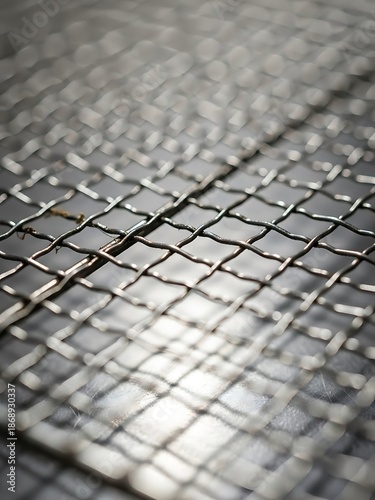 Steel wire netting surface, abstract industrial texture background