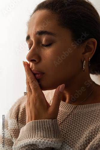 Woman feeling sad and bitter