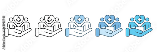 Public Services Icon Set Multiple Style Collection, Vector Graphics Including Civic Administration, Government Services