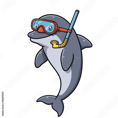 Funny cartoon penguin holding a blank sign in the blue ocean with smiling sea animals