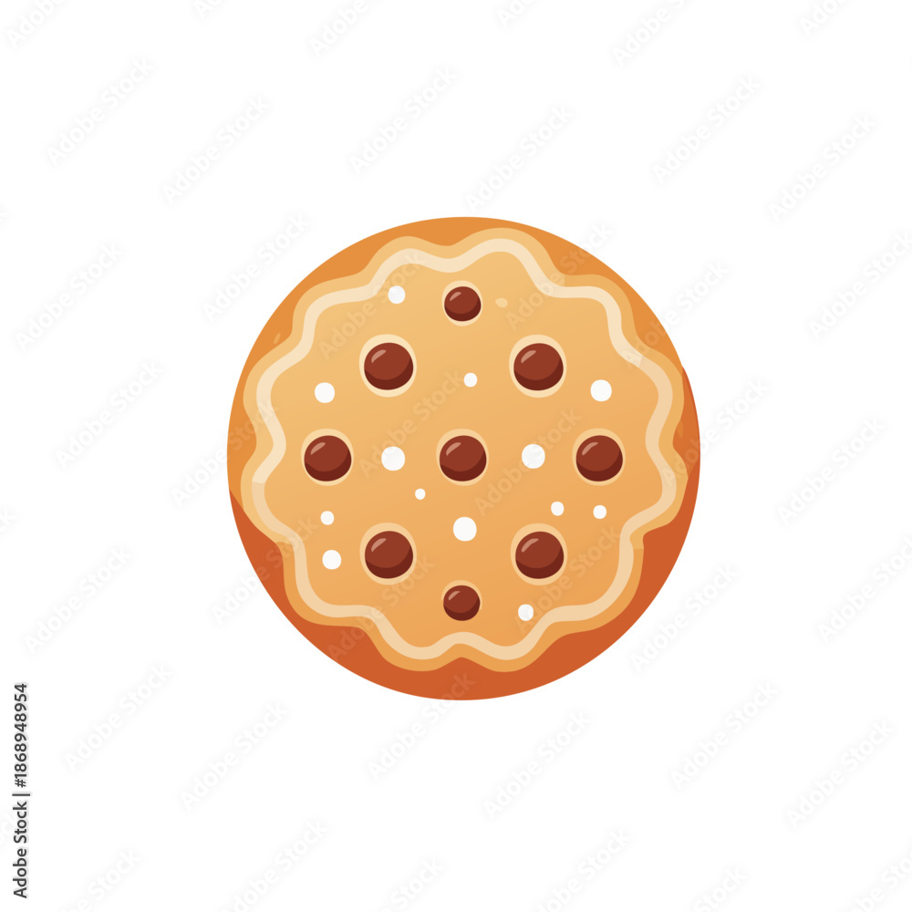 Fototapeta premium カラフルなジャム入りビスケットクッキーのイラスト