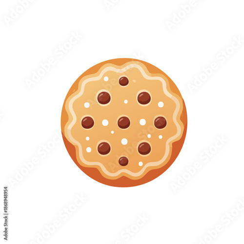 カラフルなジャム入りビスケットクッキーのイラスト