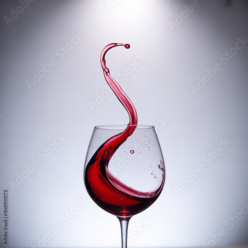 Wallpaper Mural Elegant Red Wine Liquid Splash in Crystal Glass for Creative Beverage Catering and Fine Dining Digital Image Mixing Art Torontodigital.ca