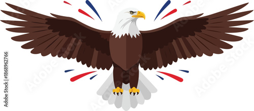 Majestic Bald Eagle Symbol of Freedom and Independence, Representing the United States of America