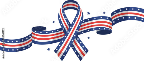 American Ribbon Patriotic Symbol of Unity and Remembrance for National Events
