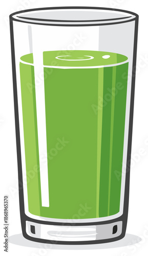 Refreshing glass filled with vibrant green juice for a healthy drink and a natural wellness vibe for healthy lifestyle