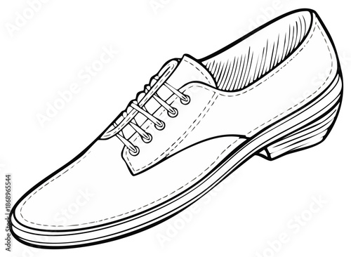 Classic low top canvas shoe with white laces illustration