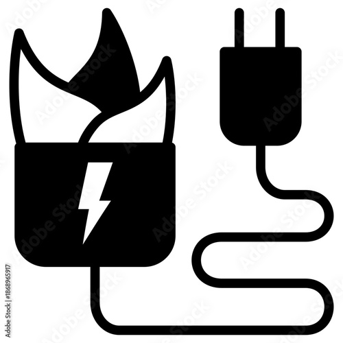 Biomass Energy Glyph Icon Mini Illustration, Use For Modern Concept, Print, Ui, Ux Kit, Web And App Development. Vector Related To Green Technology And More