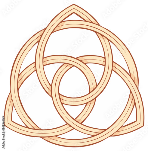 Trinity Knot Illustration Celtic Triquetra Ornament Intertwined Symbol Design