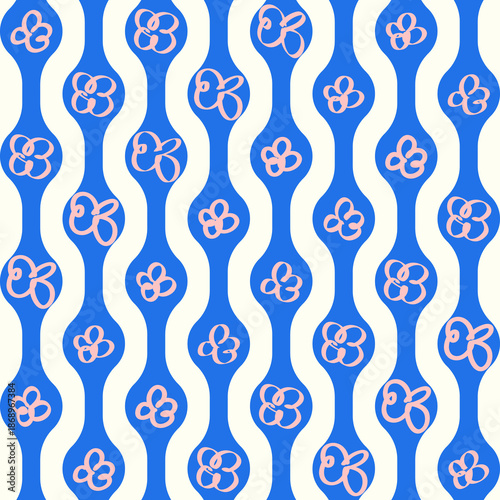 Abstract Floral Pattern Vector Seamless Pattern