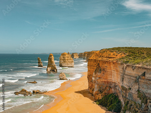 12 Apostles Coastal Landscape on Great Ocean Road, Victoria, Australia