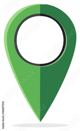 Green location pin icon for mapping, navigation, and destination visuals.