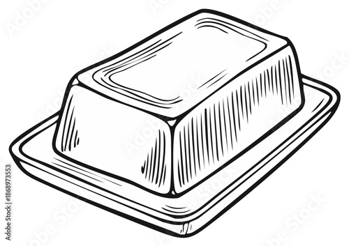 Sketch of a Butter Dish with Lid