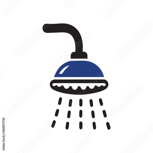 Shower icon. Bathroom hygiene symbols vector illustration