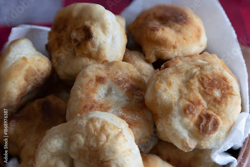 A pile of bannock on a plate