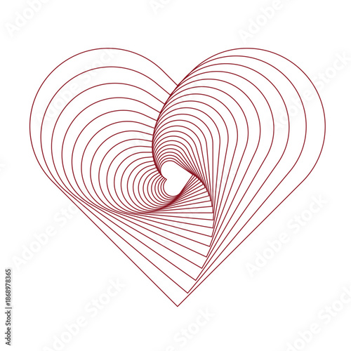 Heart icon design with gradient color. Love symbol for Valentine's Day.