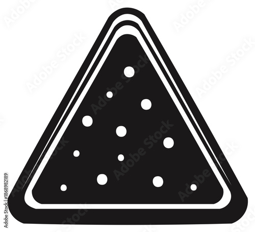 Monochrome Pool Triangle with Balls Rack, Simple Vector Design Element