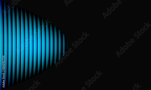 lilac light streaks cyan glass texture with dark background ripple pattern and smooth light distortion. Wavy abstract flow, futuristic blur effect, reeded vertical displacement. Vector illustration