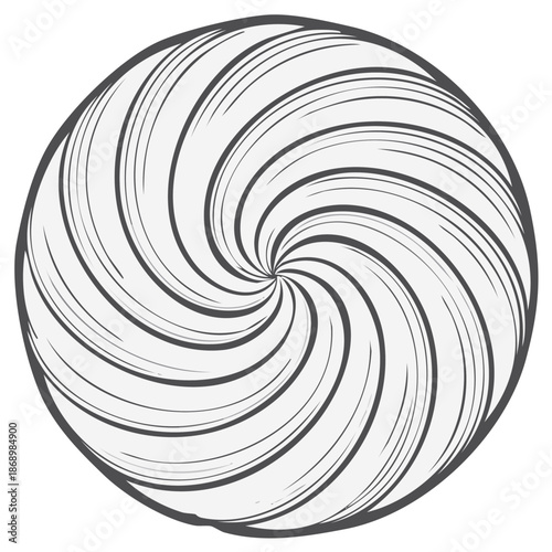 Swirl abstract design element. Spiral line art. Abstract geometric shapes and lines. Circular design.