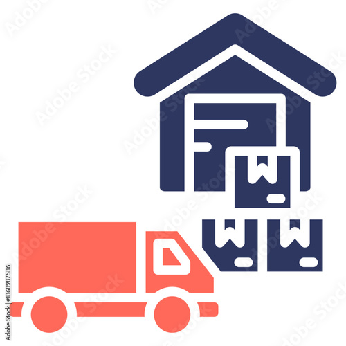 Warehouse Delivery glyph color icon