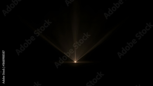 Minimal abstract light emerging from darkness symbolizing hope, new beginning, insight, focus, and visionary concept for modern creative backgrounds