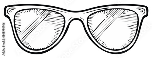 Black and White Sunglasses Illustration