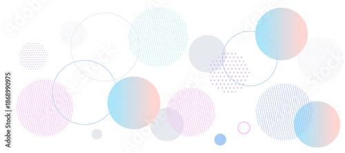 春をイメージしたカラフルな幾何学模様の背景イラスト　ジオメトリック　メンフィス