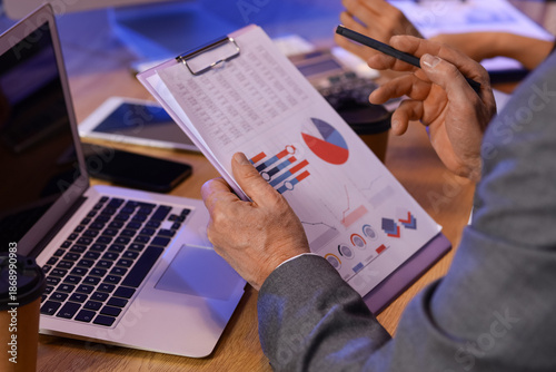 Business professionals revi...