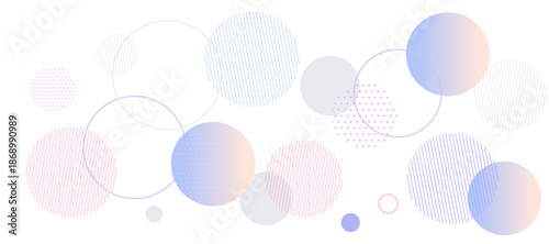 春をイメージしたカラフルな幾何学模様の背景イラスト　ジオメトリック　メンフィス