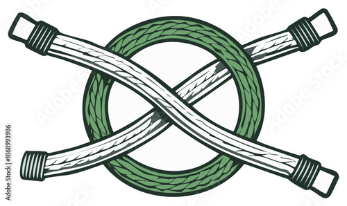 Intertwined Celtic Knot Design Vector Illustration