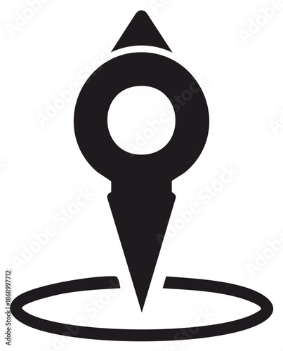 Location pin map marker icon for GPS navigation and destination finding