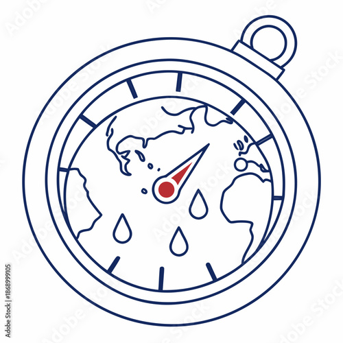 Soil Moisture Monitoring Icon - Outline Vector White