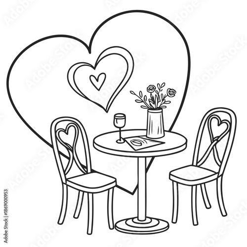 Wedding Seating Planner Outline Vector Icon Design