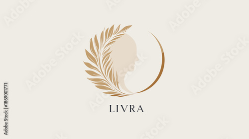 Golden Laurel Wreath with Livra Text Logo.