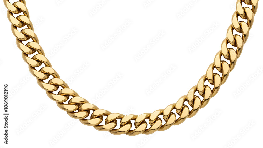 Obraz premium Luxurious gold chain on black background