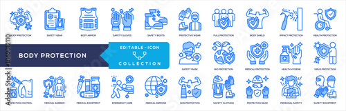 Blue - Body Protection Icon Collection