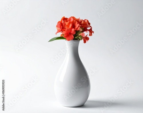 Wallpaper Mural Impatiens Flowers in White Vase Still Life Torontodigital.ca