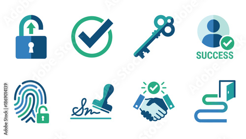 Security and Authentication Icons Collection for Digital and Business Use