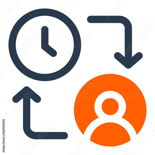 Employee shift scheduling Vector Icon