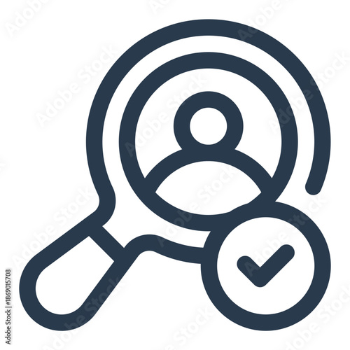 Recruitment and candidate screening Vector Icon