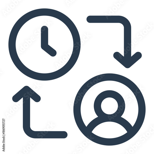 Employee shift scheduling Vector Icon