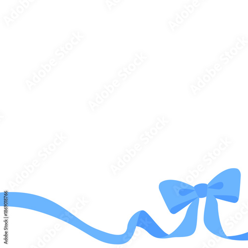 リボンのデコレーションフレーム、背景、正方形サイズ