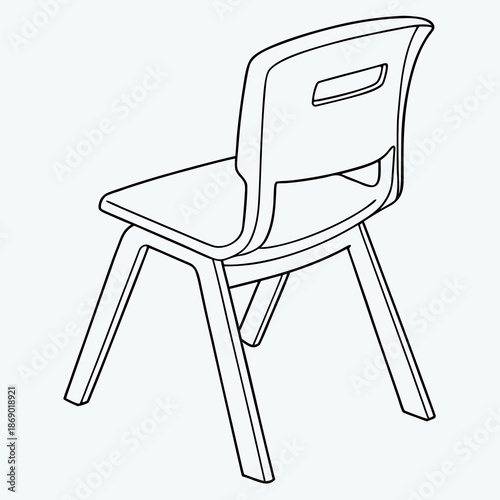 Modern plastic stacking chair