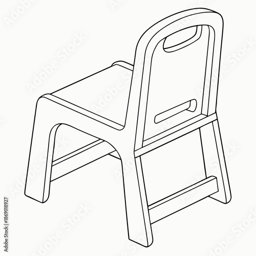 Simple plastic children's chair