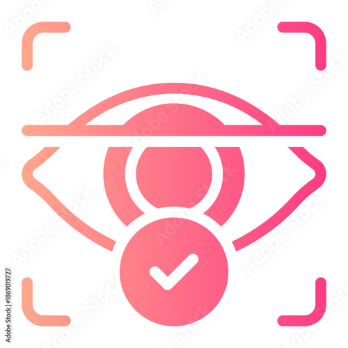 eye scan gradient icon