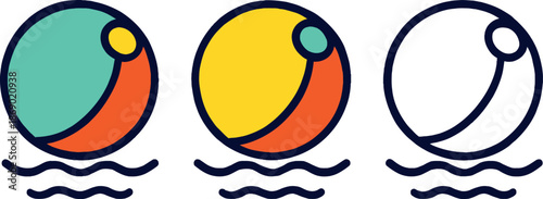 Colorful Beach Balls Floating