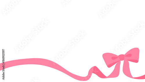 リボンのデコレーションフレーム、背景、16:9サイズ