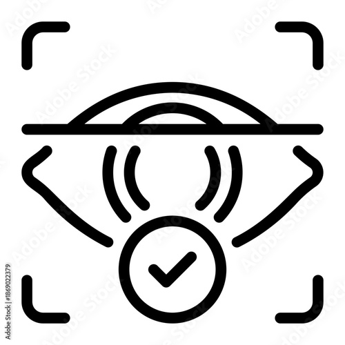 eye scan line icon