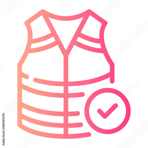 life jacket gradient icon