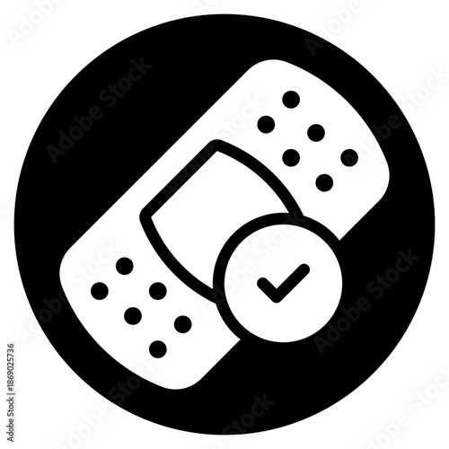 band aid glyph icon